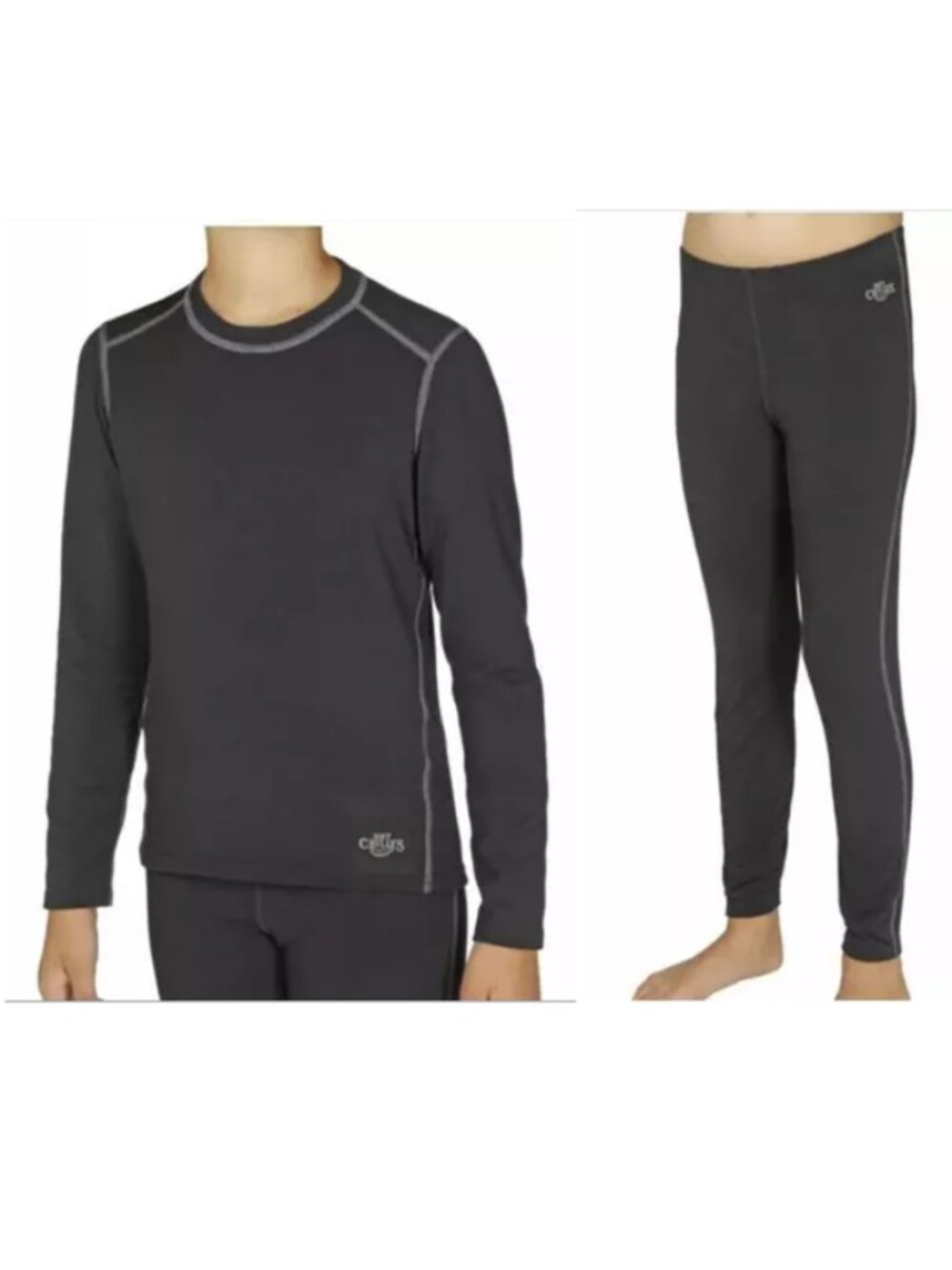 Hot Chillys Originals Black Long Sleeve Base Layer Ski Thermals Set XS